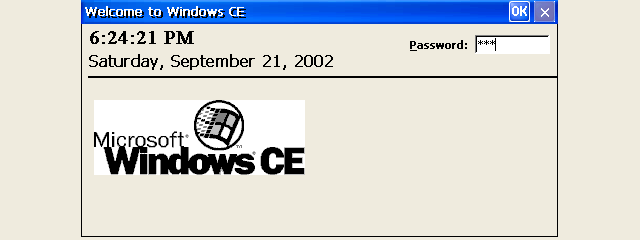 Windows CE .net 4.1 Logon Screen with graphics
